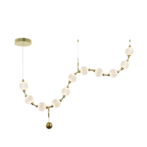 Kontrola Závěsná LED lampa Italux Morano zlatá 49W 3000K PND-93829-44W-3K-GD
