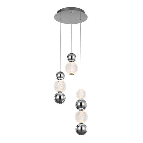 Kontrola Závěsné LED svítidlo Italux Oter Chrome 21W 3000K PND-83728-21W-3K-CH