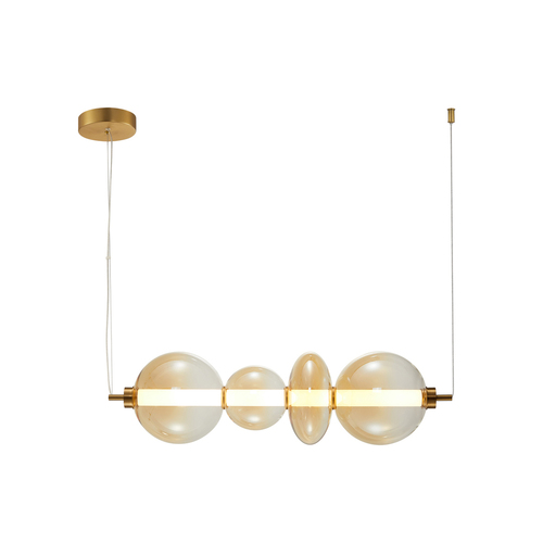 Kontrola Závěsné LED svítidlo Italux Sonte jantarové sklo 36W PND-24352-36W-AB-AMB