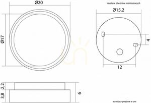 Venkovní stropní svítidlo SU-MA BN-OK200 tmavý popel 20 cm LED 18W IP65 small 4