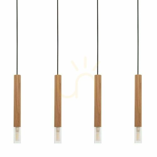 Kontrola Závěsné svítidlo Zuma Line MADERA 8620403, dřevěná lišta 75 cm, 4 × G9