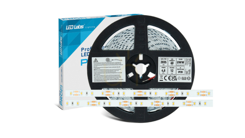 Kontrola LED pásek LED Labs PROFI 12 V 300 LED 2835 SMD 4,8 W 6500 K CRI 90, 5 m