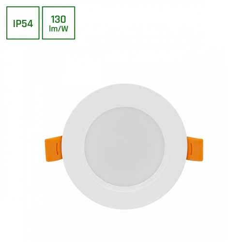 Kontrola Dure 3 Downlight 5 Ww 230 V 110st Ip54 Ik06 95x31 White Round Integrovaný napájecí zdroj