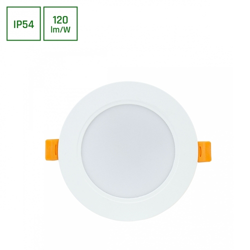 Kontrola Dure 3 Downlight 8 W Cw 230 V 110st Ip54 Ik06 118x31 bílý kulatý integrovaný napájecí zdroj