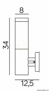 Venkovní nástěnné svítidlo SU-MA černé IP44 E27 SS802-A BL small 2