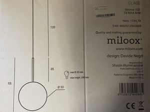 MILOOX 1744.70 Závěsné svítidlo JUGEN small 1