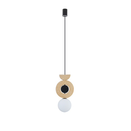 Kontrola Závěsné svítidlo DROPS WOOD B G9 12W překližka skleněná koule 16 cm 11174 Nowodvorski