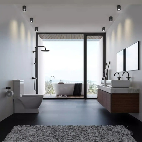 Kontrola LUNA IP65 černé koupelnové trubicové stropní svítidlo CL0103-BK - YASKR