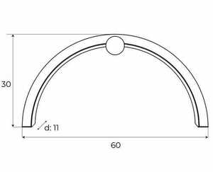 Nástěnné svítidlo Max Light Trio Arc W0335 černý chrom LED 16 W 60 cm IP44 small 2