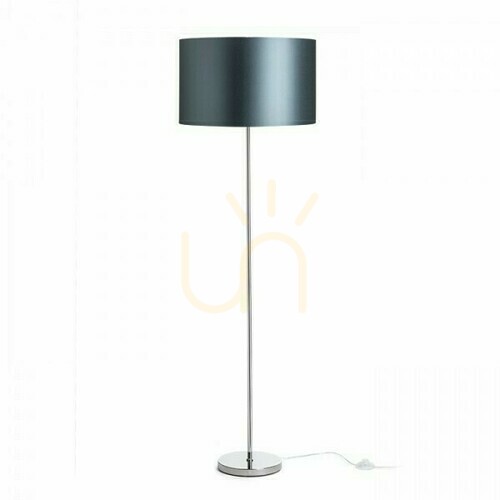 Kontrola Stojací lampa Rendl NYC/RON 40 Monaco petrol blue/stříbrné PVC/chrom E27 15 W R14083