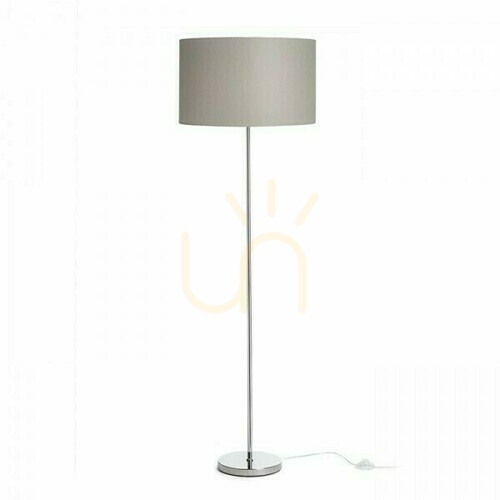 Kontrola Nyc/Ron 40/25 Stojací lampa Chintz Light Grey/Chrome 230 V Led E27 11 W.