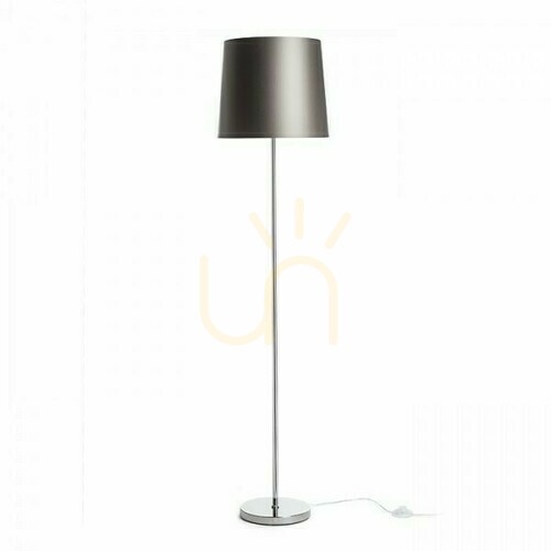 Kontrola Nyc/Conny 35 Stojací lampa Monaco Dove Grey/Silverrene Pvc/Chrome 230 V Led E27 11 W.