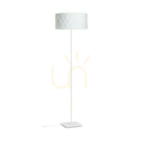 Kontrola Cortina/Jakaranda Stojací lampa bílá/bílý textil/kov 230 V Led E27 11 W.