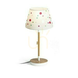 Keith/Delisa Stolní lampa s USB bílým tlačítkem/Buk 230 V Led E27 7 W. small 1