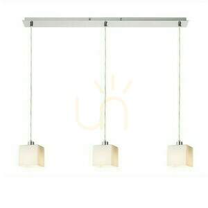 Dados Iii 80 Opálové sklo/matný nikl Závěsné svítidlo 230 V Led E27 3x11 W. small 1