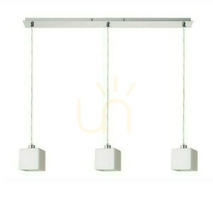 Dados Iii 80 Opálové sklo/matný nikl Závěsné svítidlo 230 V Led E27 3x11 W. small 0