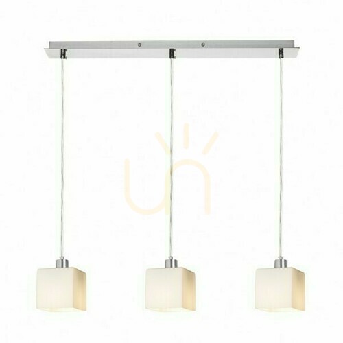 Kontrola Dados Iii 60 Závěsné svítidlo opálové sklo/chrom 230 V Led E27 3x11 W.