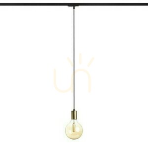 Závěsné svítidlo Araq pro 1 fázi. Kolejnice Kartáčovaná mosaz/černá 230 V E27 42 W. small 1