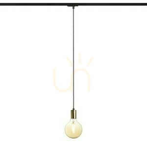 Závěsné svítidlo Araq pro 1 fázi. Kolejnice Kartáčovaná mosaz/černá 230 V E27 42 W. small 0