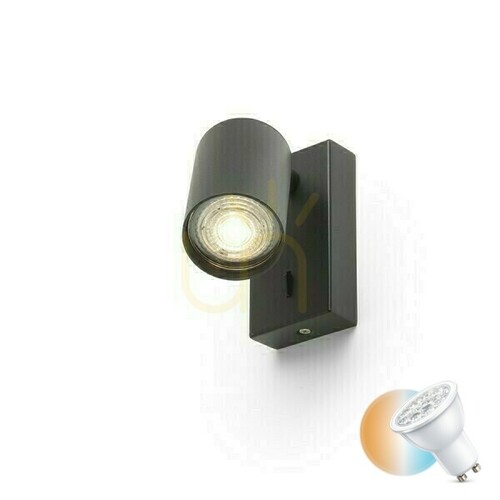 Kontrola Nástěnné svítidlo Dude Wall Lamp Black 230 V Led Gu10 9 W.
