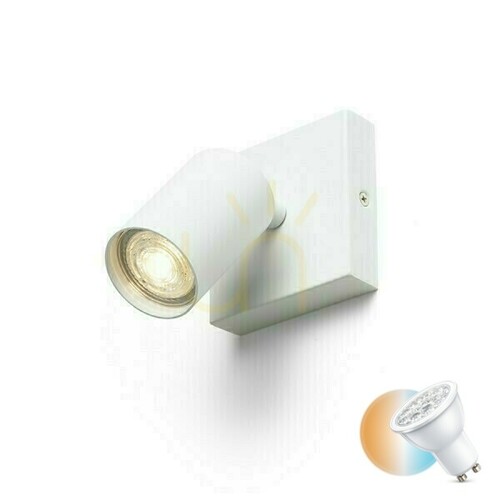 Kontrola Dude Sq White 230 V Led Gu10 9 Watt Surface Mounted Lamp.