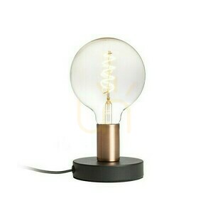 Stolní lampa Rendl ALGOT R13907 – černá, povrch v kartáčované mědi, E27 LED 15 W small 0