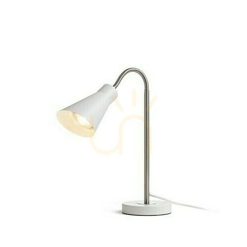 Kontrola Stolní lampa Anika White Matte Nickel Mat 230 V E27 40 W.