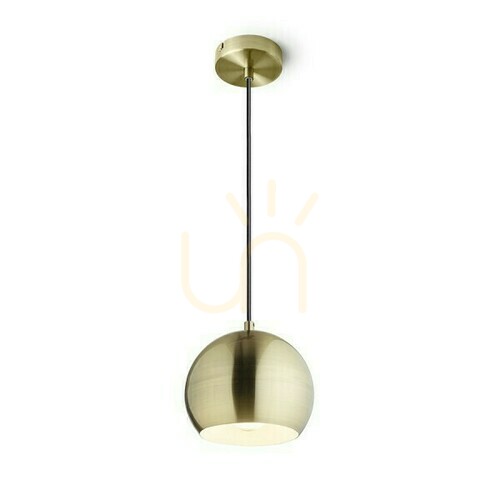 Kontrola Závěsné svítidlo Agneta Brushed Brass 230 V E27 40 W.