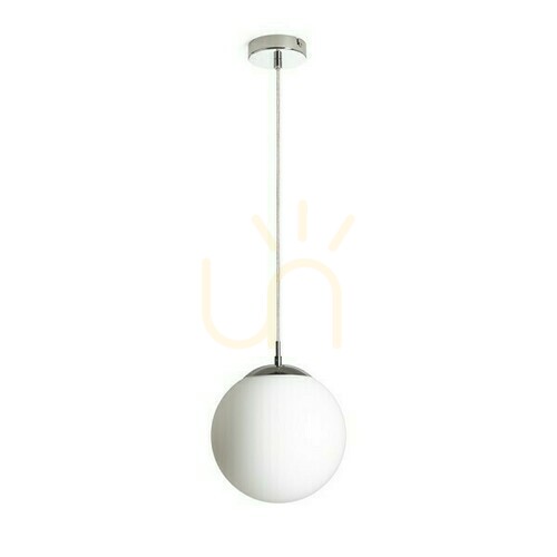 Kontrola Luna 25 Opálové sklo/chrom Závěsné svítidlo 230 V Led E27 15 W.