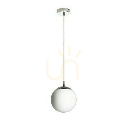 Kontrola Luna 20 Opálové sklo/chrom Závěsné svítidlo 230 V Led E27 15 W.