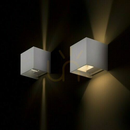 Kontrola Tito Sq Dimm venkovní nástěnné svítidlo bílé 230 V Led 2x3 W Ip65 3000 K