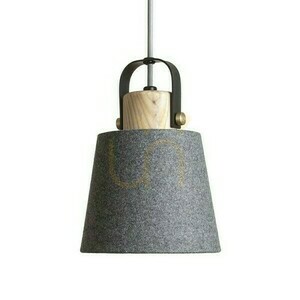Choupette Grey Black Textil/Lumber Závěsná lampa 230 V E27 15 W. small 1