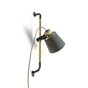 Nástěnné svítidlo Choupette Adjustable GreyBlack Textil/Lumber 230 V E27 15 W. small 0