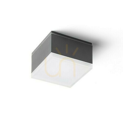 Kontrola Plafonds Outdoor Orin Sq Ceiling Anthracite Satin Acrylic 230 V Led 10 W Ip54 3000 K
