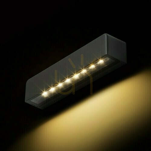 Kontrola Venkovní nástěnné svítidlo SAMPO antracitové, LED 9 W, 3000 K, IP65