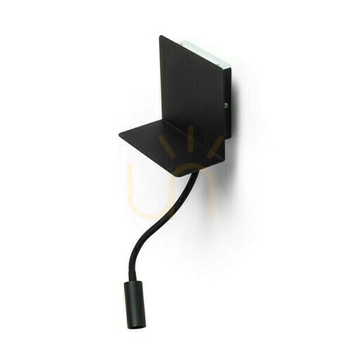 Kontrola Nástěnné svítidlo Rostam nástěnné svítidlo s USB černé 230 V Led 2x3 W 3000 K