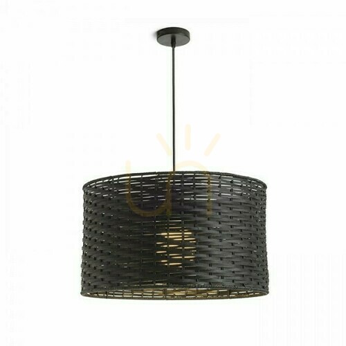 Kontrola Fiatlux 41/24 Černá bambusová závěsná lampa 230 V E27 15 W.
