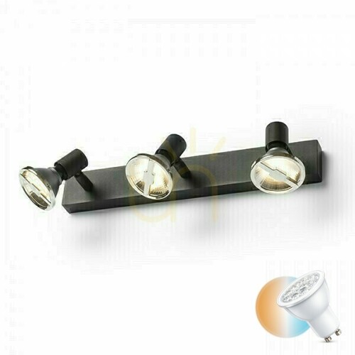 Kontrola Nástěnné svítidlo Trica Iii Black 230 V Gu10 3x25 W.