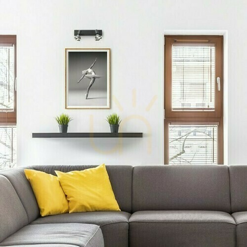 Kontrola Nástěnné svítidlo Trica Ii Black 230 V Gu10 2x25 W.