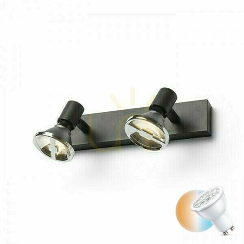 Kontrola Nástěnné svítidlo Trica Ii Black 230 V Gu10 2x25 W.