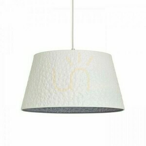 Bucky 40 bílá/šedá kovová závěsná lampa 230 V E27 28 W. small 1