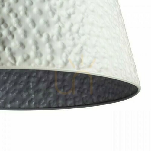 Kontrola Bucky 40 bílá/šedá kovová závěsná lampa 230 V E27 28 W.