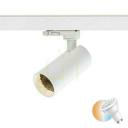 Kontrola Forza reflektor pro 3fázovou kolejnici bílý 230 V Led Gu10 10 W.