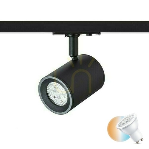 Kontrola Cadenza Reflektor pro 1fázovou sběrnici černý 230 V Led Gu10 10 W.