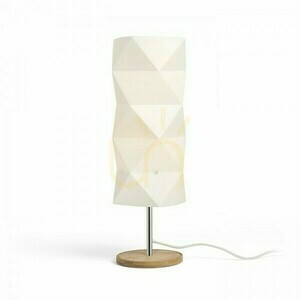 Stolní lampa Zumba Bílá PVC/dřevo/chrom 230 V E14 11 W. small 1