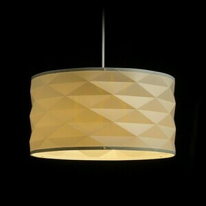 Ezra 40 White Pvc/Grey Závěsné svítidlo 230 V E27 15 W. small 3