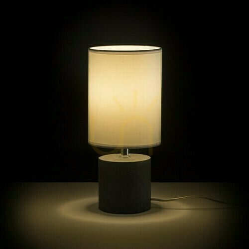 Kontrola Stolní lampa Camino se stínidlem Bílý cement 230 V E27 28 W.