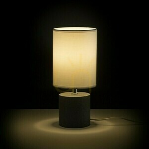 Stolní lampa Rendl Camino se stínidlem, bílá, cementová podstava, E27 max. 15 W small 2