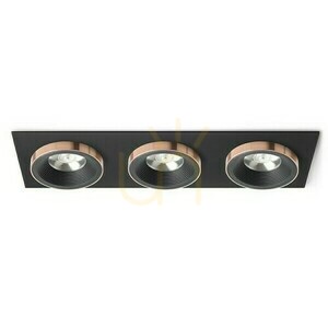 Sharm Sq Iii Black/Black Copper Vestavné svítidlo 230 V Led 3x10 W 24° 3000 K small 0