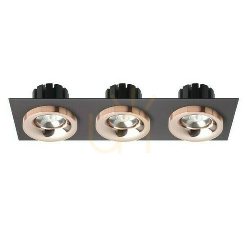 Kontrola Sharm Sq Iii Zapuštěné svítidlo černá měď/měď 230 V Led 3x10 W 24° 3000 K